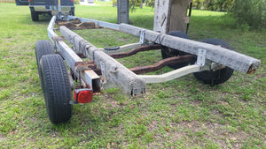 Galvanized 27ft Tandem Axles Boat trailer Heavy 6 lug Torsion axles 4 good Tires