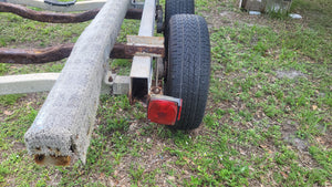 Galvanized 27ft Tandem Axles Boat trailer Heavy 6 lug Torsion axles 4 good Tires