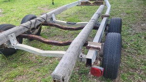 Galvanized 27ft Tandem Axles Boat trailer Heavy 6 lug Torsion axles 4 good Tires