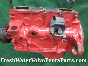 Volvo Penta aq131D short block B230 4 Cylinder. Red Block 2.3L