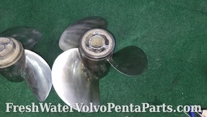 Volvo Penta Stainless steel F4 Propeller set Dps-m 3851474 3851464