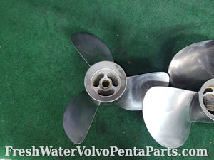 Volvo Penta F4 stainless propeller set 3851464 3851474