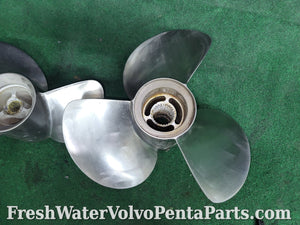 Volvo Penta F4 stainless propeller set 3851464 3851474