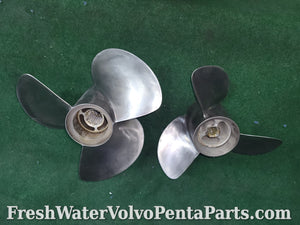 Volvo Penta F4 stainless propeller set 3851464 3851474