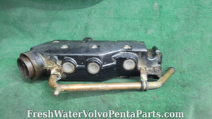 Volvo Penta OEM exhaust manifold Pn 834439 with copper cooling pipe aq131 b230 230B