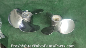 Volvo Penta Stainless Steel C2 prop Set Dp-C1 Dp-D1 Dp-E 290dp 3860603 3860602