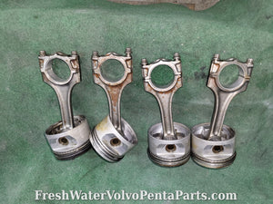 Volvo Penta 4 pistons and rods 230A aq131 p/n 271329