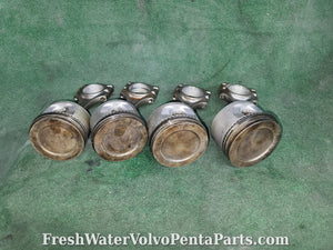 Volvo Penta 4 pistons and rods 230A aq131 p/n 271329