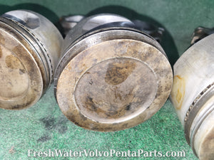 Volvo Penta 4 pistons and rods 230A aq131 p/n 271329