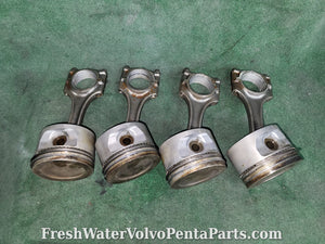 Volvo Penta 4 pistons and rods 230A aq131 p/n 271329