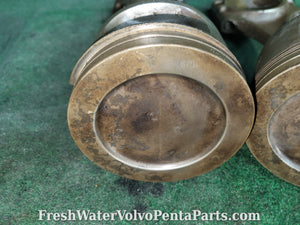 Volvo Penta 2.5L 4 cylinder pistons and rods 250A aq151 aq151C p/n 876027