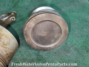 Volvo Penta 2.5L 4 cylinder pistons and rods 250A aq151 aq151C p/n 876027