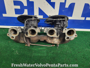 Volvo Penta  4 cylinder Dual Carbs PA1 44 Aq151 250B 250A B230  230 B Manifold 856729